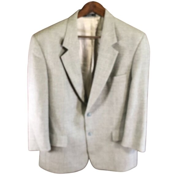 PRONTO UOMO Men's Blazer 42R Gray Sport Coat 100% Wool Classic 2-Button - Picture 1 of 16